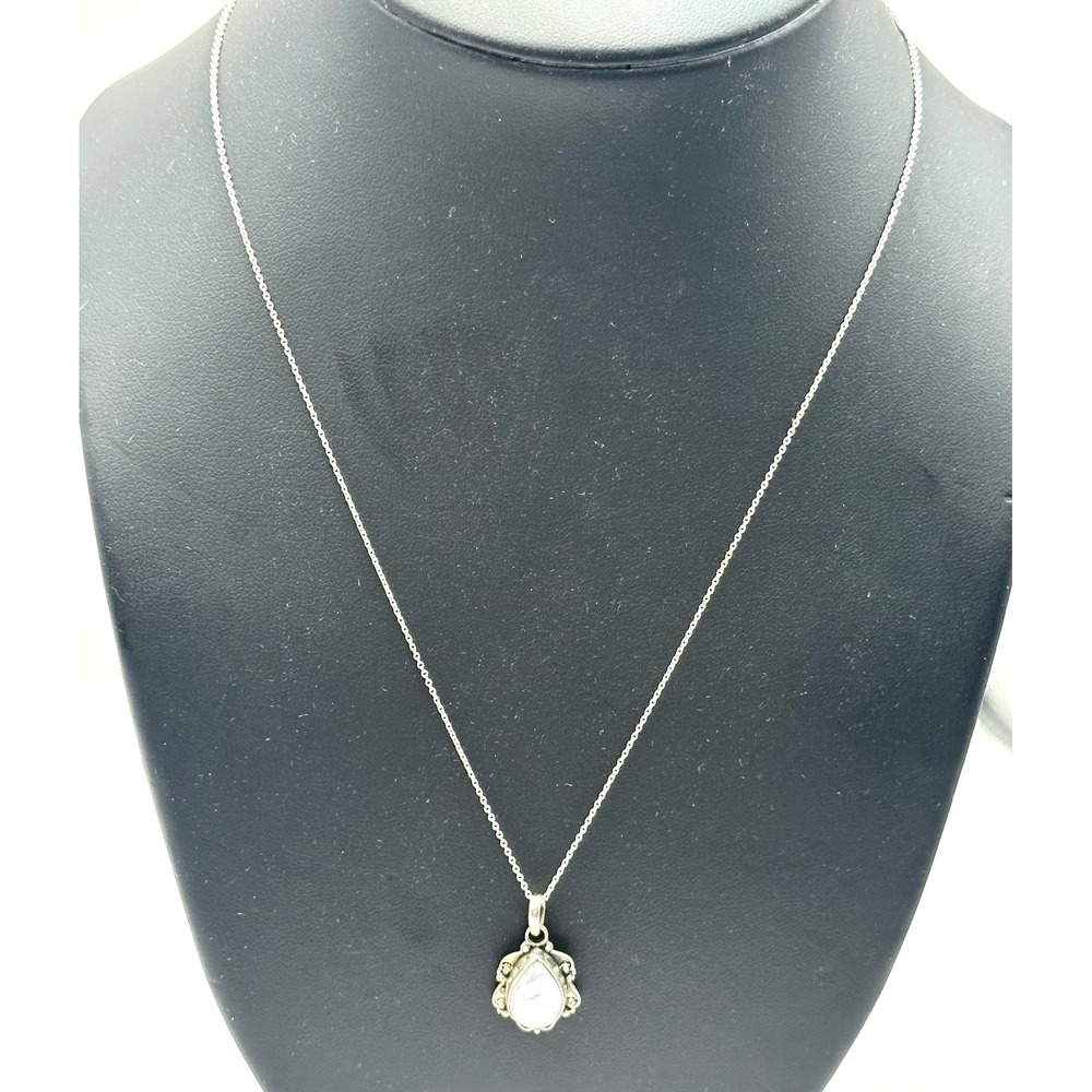 Dainty Moonstone Sterling Silver Necklace